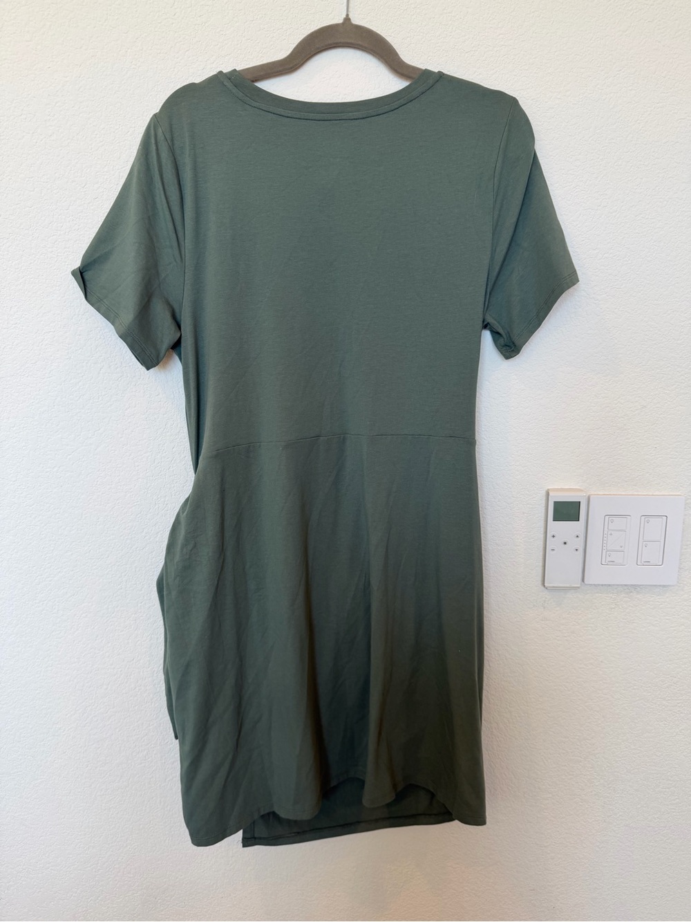 NWT - A New Day Women’s Side-Tie Short Sleeve T-Shirt Dress Green - Picture 4 of 4